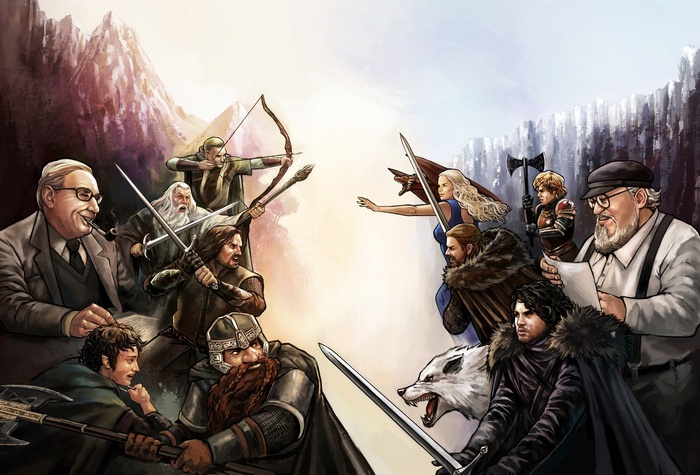 Characters from Lord of the Rings and Game of Thrones