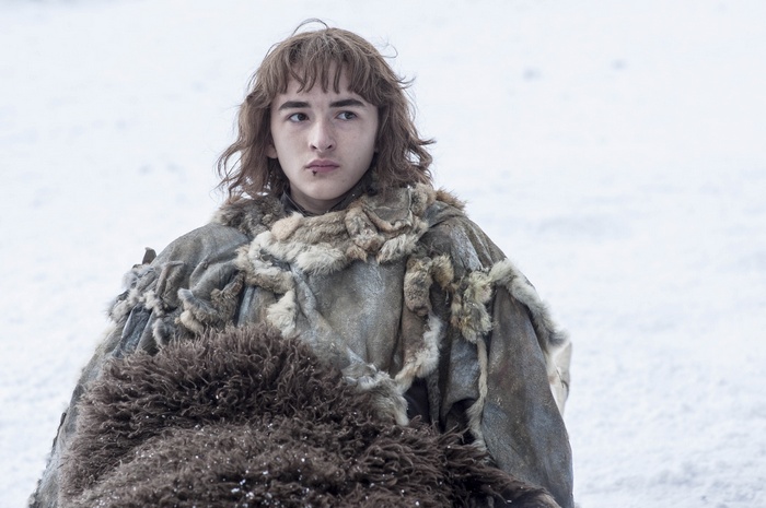 Bran Stark from Game of Thrones in the snow