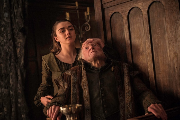 Arya Stark and Walder Frey from Game of Thrones