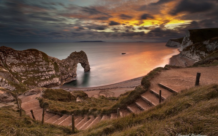 Durdle Door Arch at Sunset