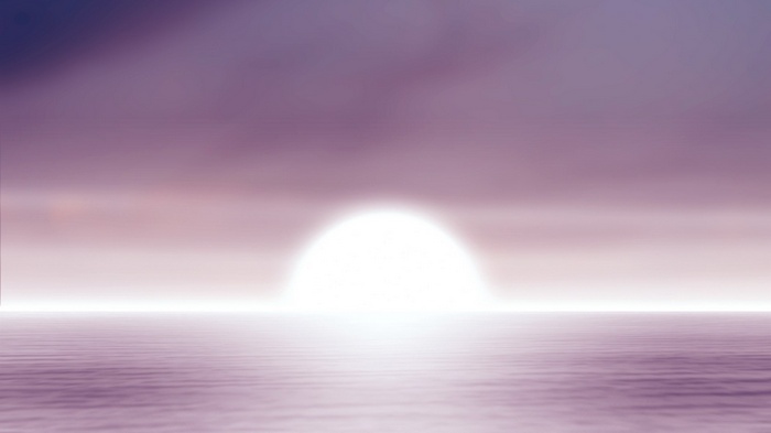 Sunrise over a calm ocean