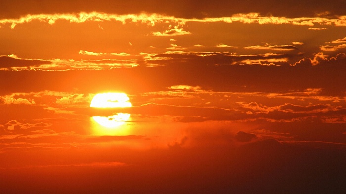 Sunset with clouds
