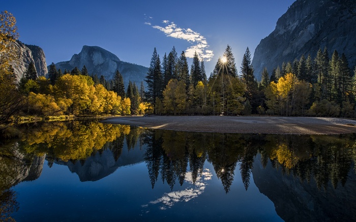 Yosemite Valley with Half Dome and Merced River