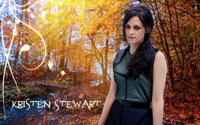 Kristen Stewart in Autumn Forest