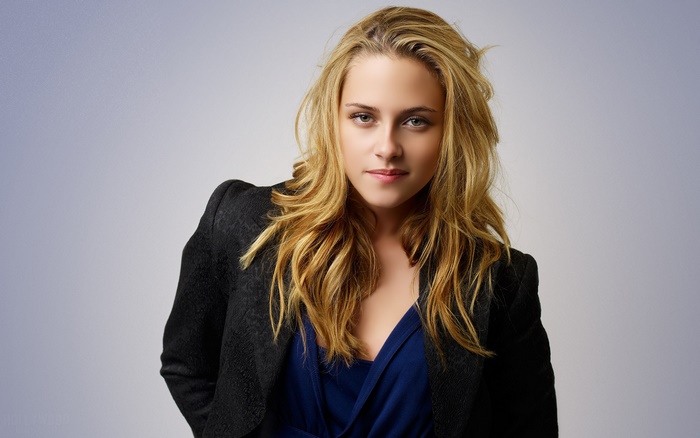 Kristen Stewart with Blonde Hair and Confident Expression