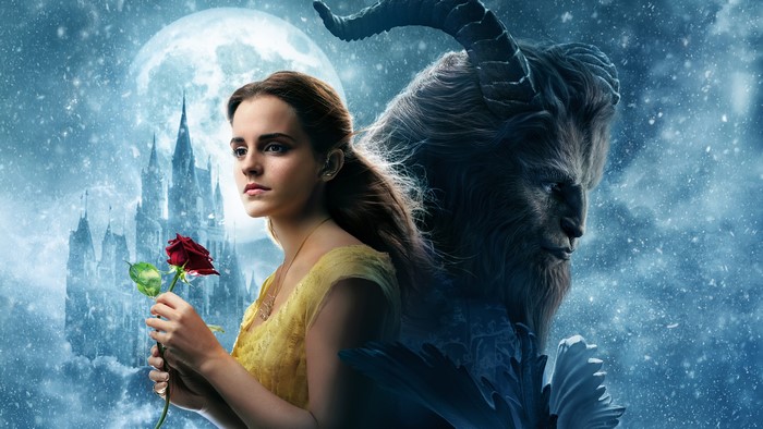 Emma Watson as Belle and the Beast from Beauty and the Beast