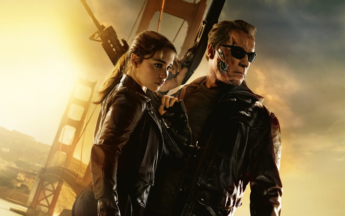 Sarah Connor and T-800 from Terminator Genisys