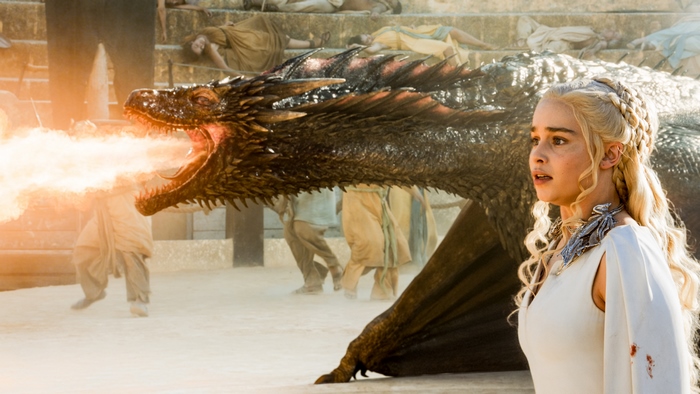 Daenerys Targaryen and Drogon from Game of Thrones