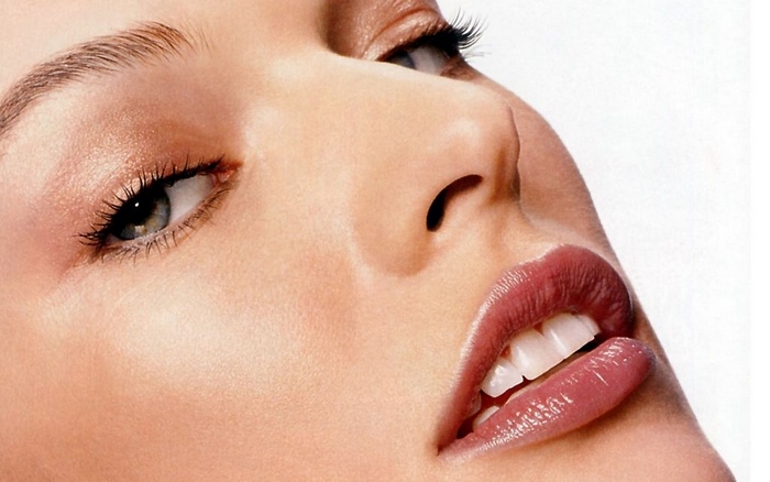 Milla Jovovich close-up portrait