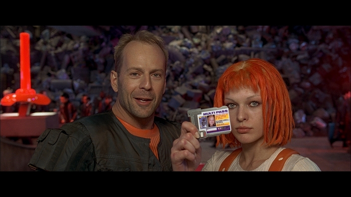 Korben Dallas and Leeloo from The Fifth Element