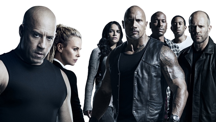 Fast & Furious cast including Vin Diesel and Dwayne Johnson