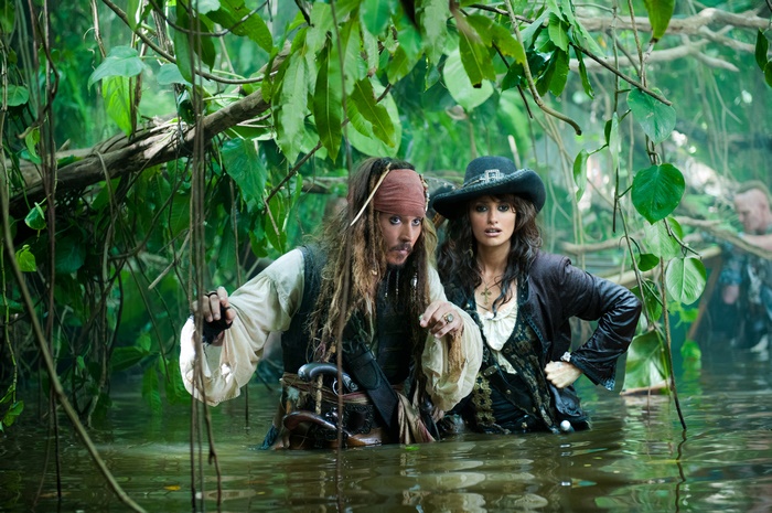 Johnny Depp and Penelope Cruz in Pirates of the Caribbean