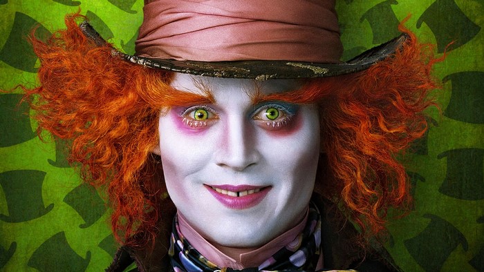 Johnny Depp as the Mad Hatter