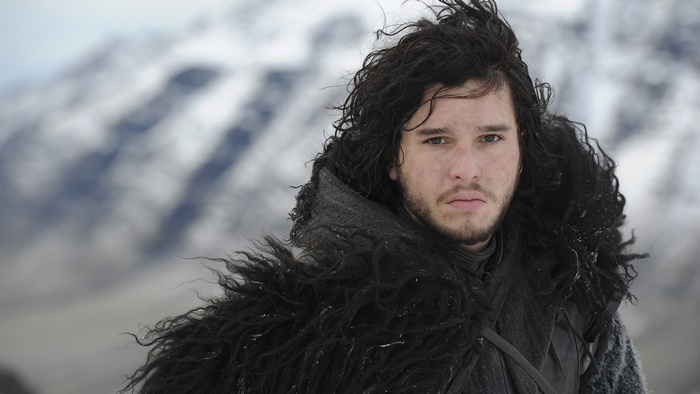 Jon Snow from Game of Thrones in snow