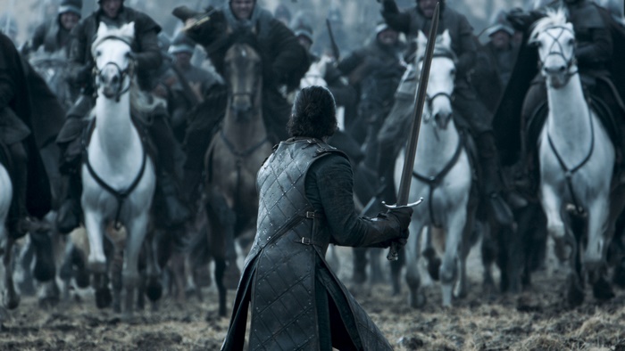 Jon Snow from Game of Thrones in battle