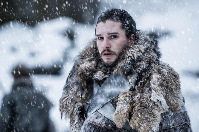 Jon Snow from Game of Thrones in snow