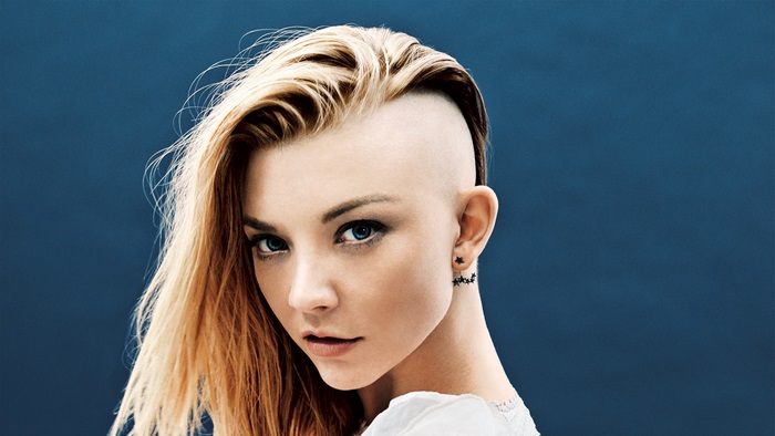 Natalie Dormer with shaved side haircut