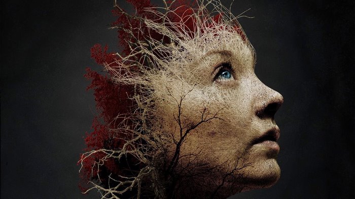 Natalie Dormer with tree branches overlay