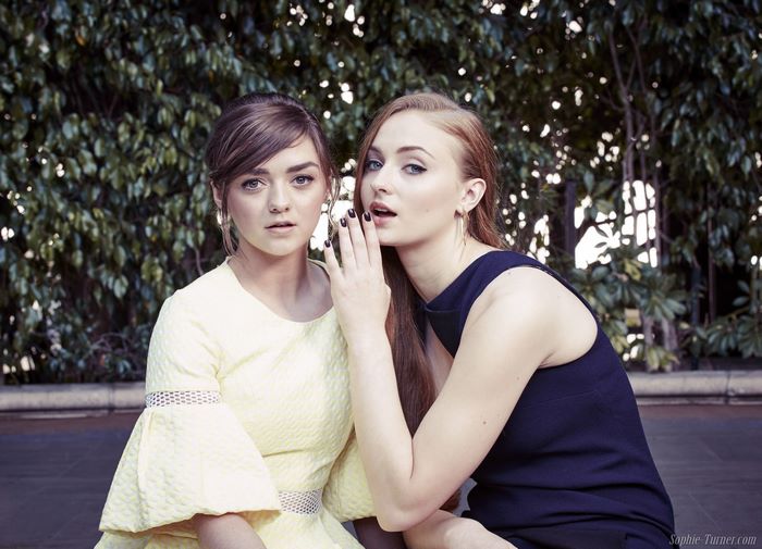 Sophie Turner and Maisie Williams