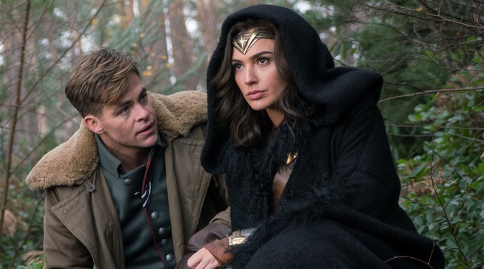 Wonder Woman and Steve Trevor in a forest