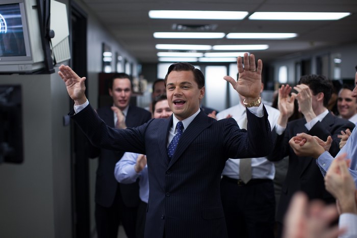 Leonardo DiCaprio in The Wolf of Wall Street