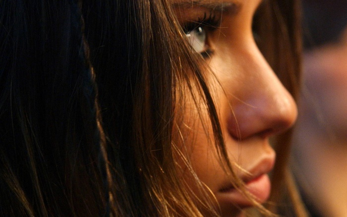 Adriana Lima close-up profile