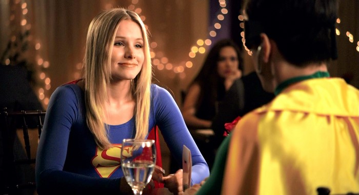 Kristen Bell as Supergirl on a date