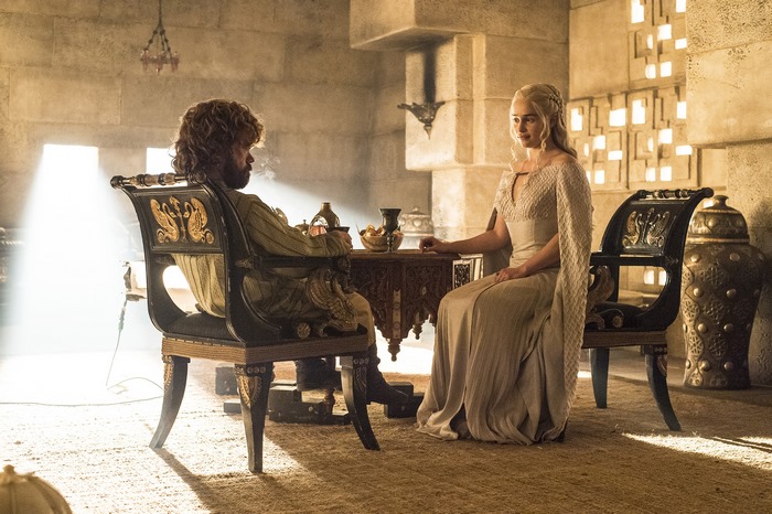 Tyrion Lannister and Daenerys Targaryen in Game of Thrones