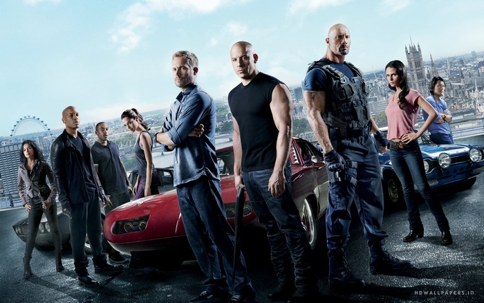 Fast & Furious cast with cars in London