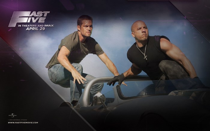 Fast Five Poster with Vin Diesel and Paul Walker