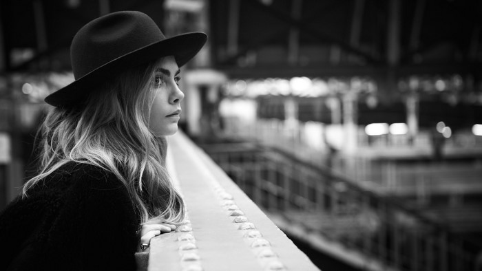 Cara Delevingne wearing a hat