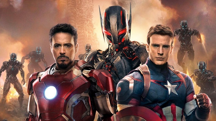 Iron Man, Captain America, and Ultron from Avengers: Age of Ultron