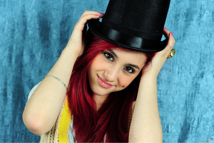 Ariana Grande wearing a top hat