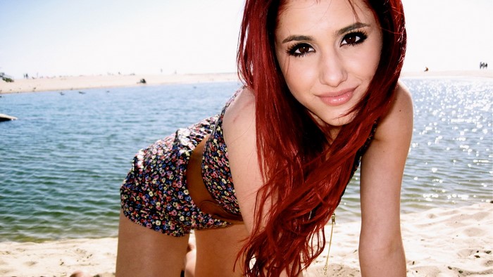 Ariana Grande on a Beach