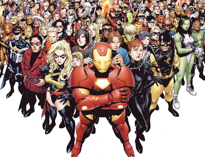 Marvel Comics Superheroes Group Photo
