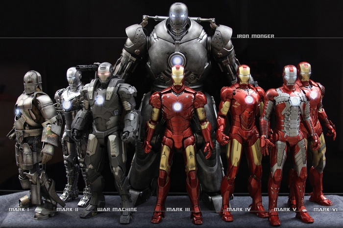 Iron Monger and Iron Man suits from Marvel