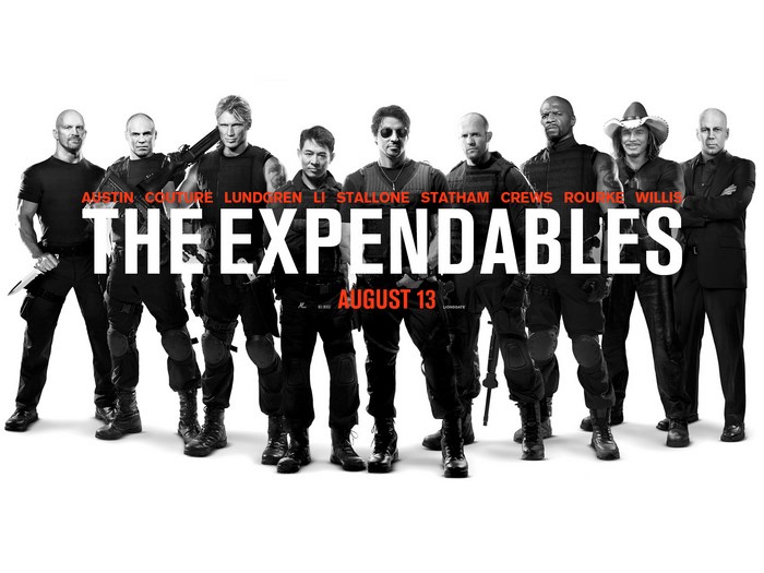 The Expendables movie poster with cast