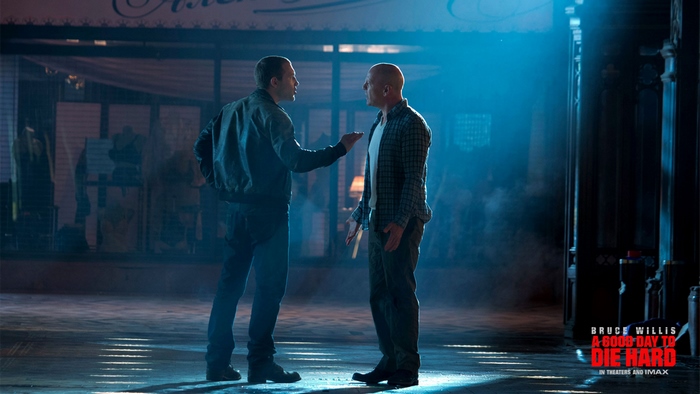 John McClane and Maksim from A Good Day to Die Hard