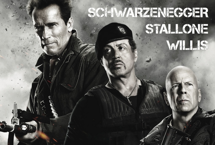 The Expendables: Schwarzenegger, Stallone, Willis