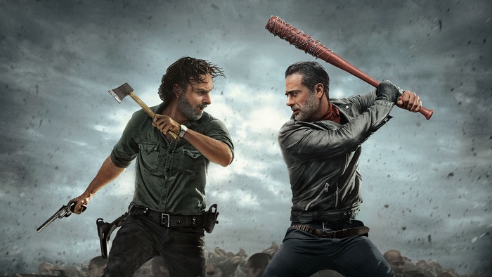 Rick Grimes and Negan from The Walking Dead