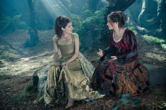 Anna Kendrick and Emily Blunt in a forest