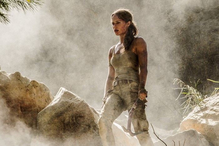 Alicia Vikander as Lara Croft in Tomb Raider