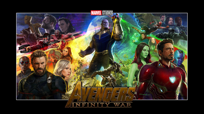 Avengers: Infinity War Poster with Thanos and Heroes