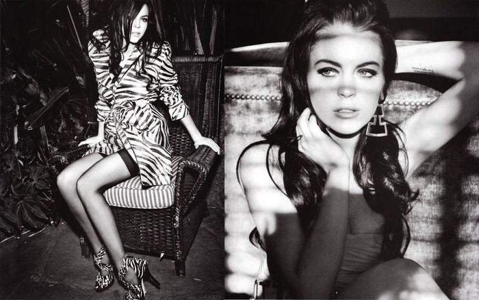 Lindsay Lohan in Zebra Print