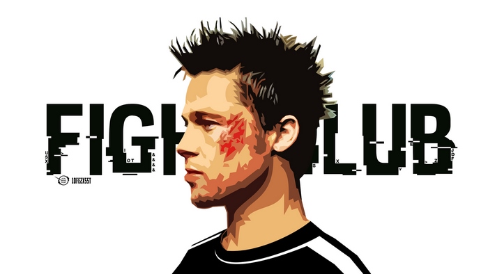 Fight Club movie poster with Brad Pitt