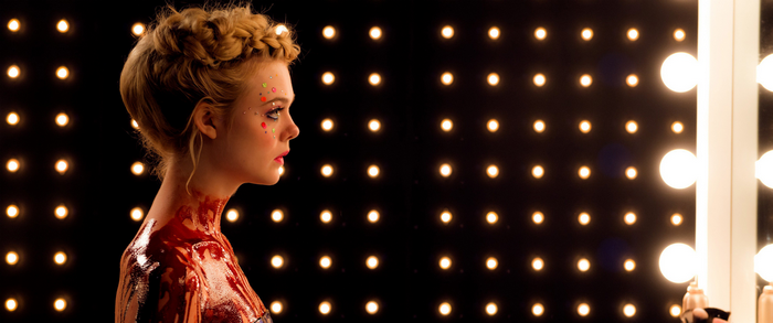 Elle Fanning with Glitter and Blood