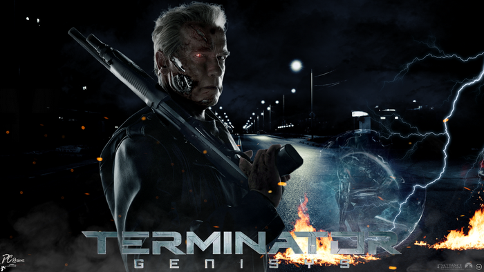 Terminator Genisys Poster with Arnold Schwarzenegger