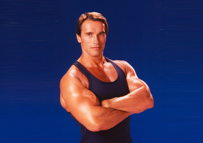 Arnold Schwarzenegger in a tank top