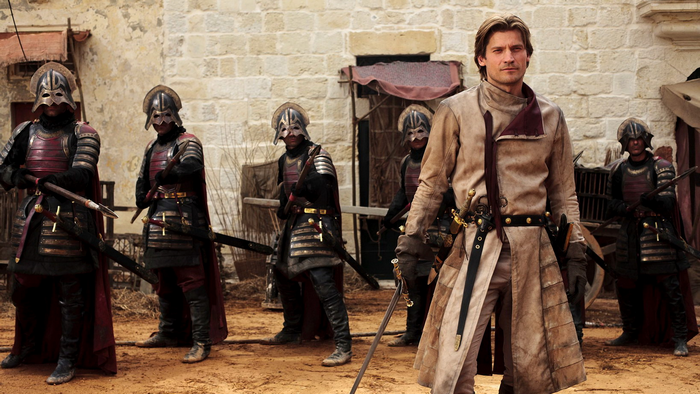 Jaime Lannister and soldiers from Game of Thrones
