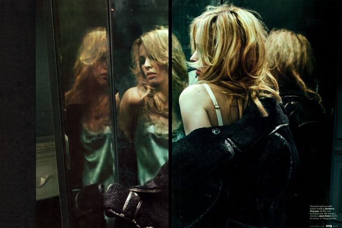 Rachel McAdams in a black coat